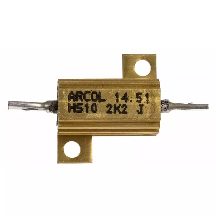 Arcol 2.2k Ω 10W Wire Wound Chassis Mount Resistor ±5%, HS10 2K2 J
