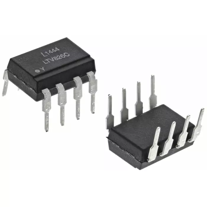 Lite-On DC Input Transistor Output Dual Optocoupler Through Hole 8-Pin PDIP, LTV-826 (Pack of 50)