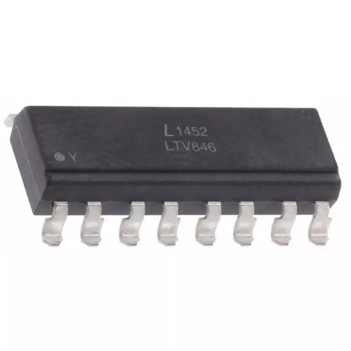 Lite-On DC Input Transistor Output Quad Optocoupler Surface Mount 16-Pin PDIP, LTV-846S (Pack of 25)