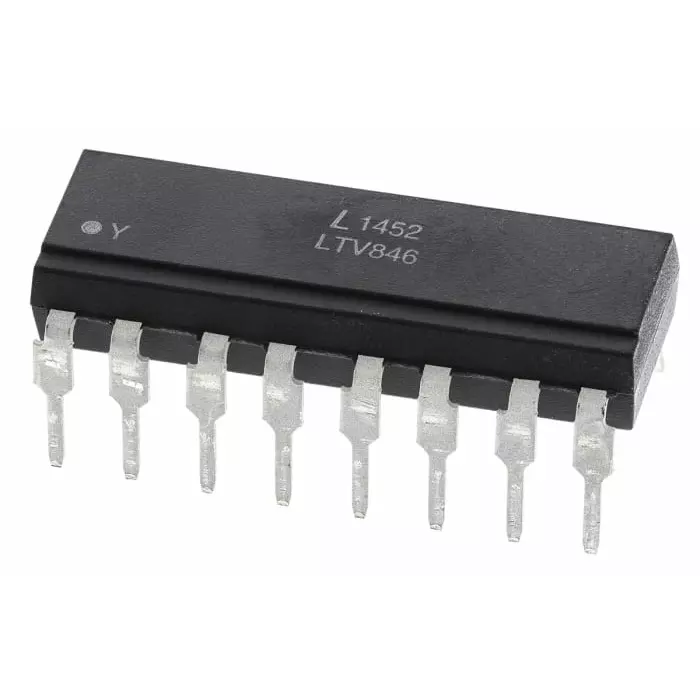 Lite-On DC Input Transistor Output Quad Optocoupler Through Hole 16-Pin PDIP, LTV-846 (Pack of 25)