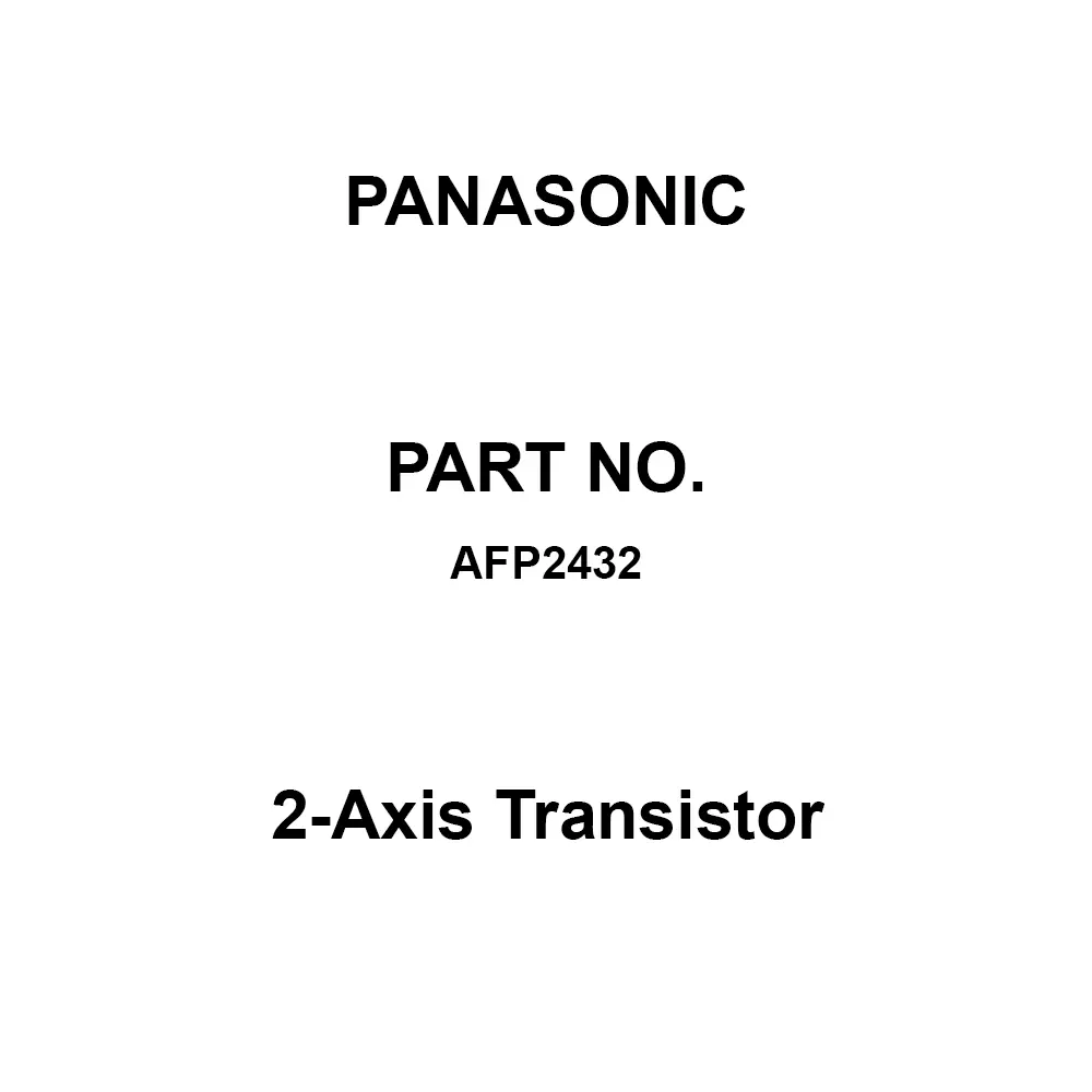 Panasonic 2-Axis Transistor 1 pps to 500 kpps, AFP2432