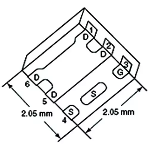 Vishay MOSFET N-CH, 8V, SC70-6L, SIA436DJ-T1-GE3 (Pack of 5)