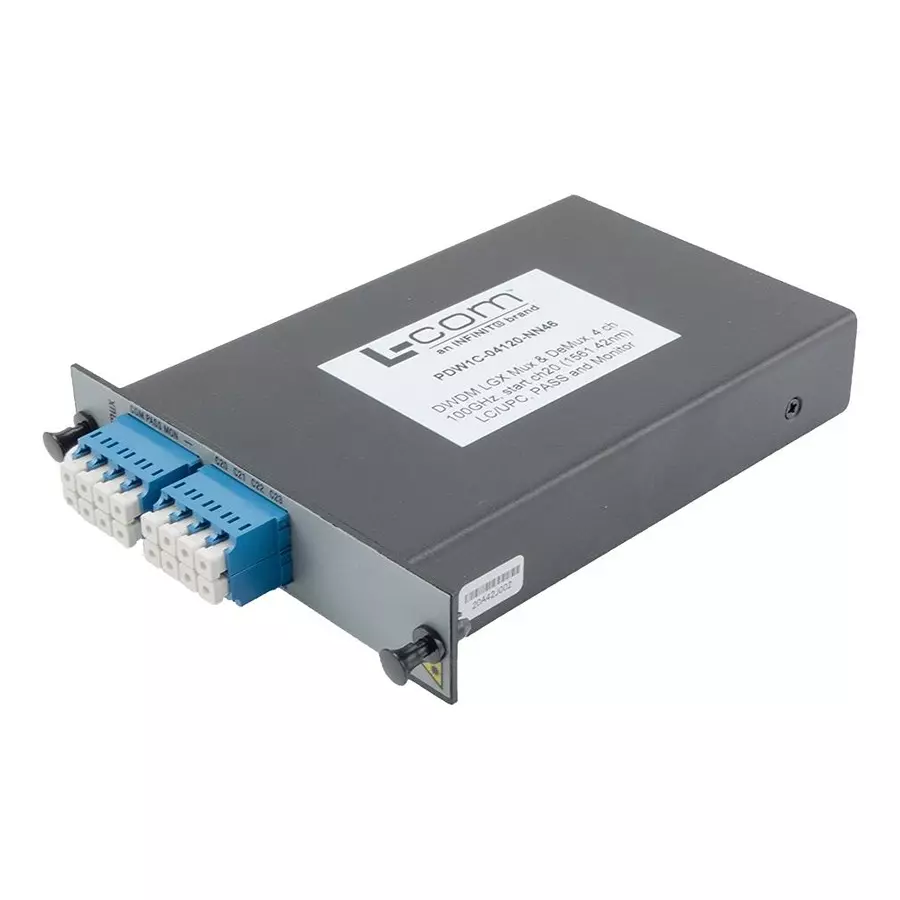 L-COM MUX/DEMUX, 4CH, 1564.68NM, 0.3W, PDW1C-04120-NN46