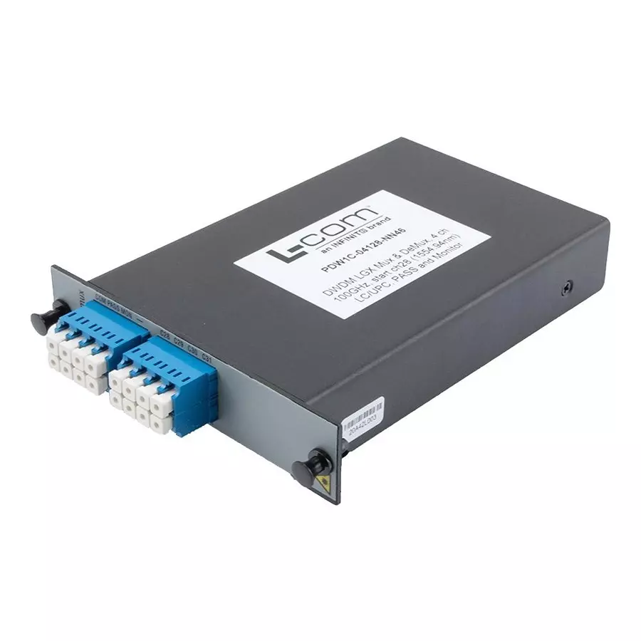 L-COM MUX/DEMUX, 4CH, 1564.68NM, 0.3W, PDW1C-04128-NN46