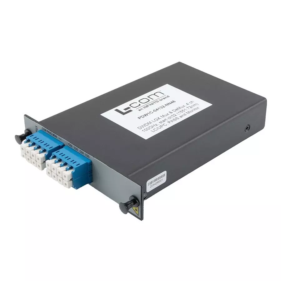 L-COM MUX/DEMUX, 4CH, 1564.68NM, 0.3W, PDW1C-04132-NN46
