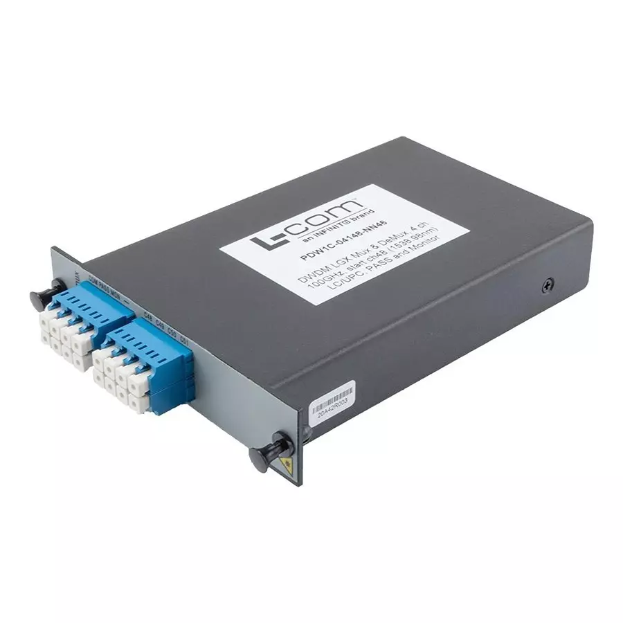 L-COM MUX/DEMUX, 4CH, 1564.68NM, 0.3W, PDW1C-04148-NN46
