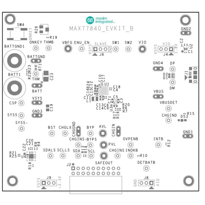 maxim Evaluation Kit Operational Amplifier Integrated maX77840EVKIT# Development for maX77840 maX77840EVKIT#,