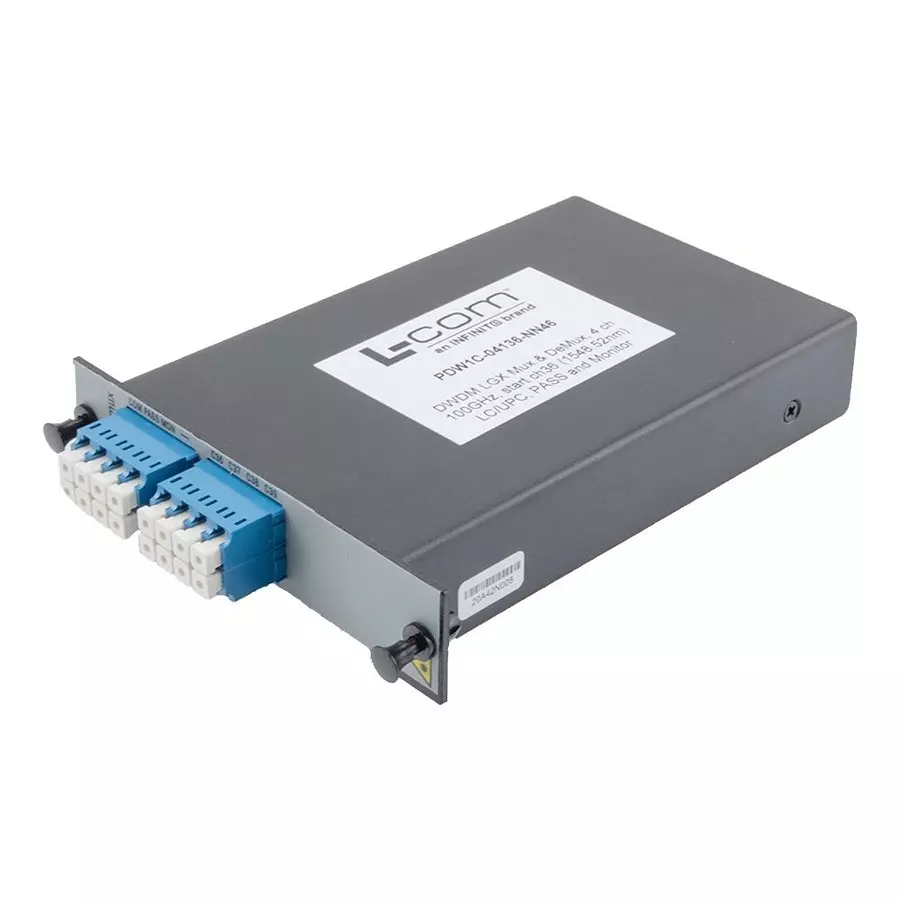 L-COM MUX/DEMUX, 4CH, 1564.68NM, 0.3W, PDW1C-04136-NN46