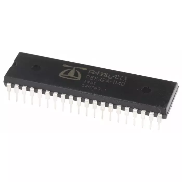 Parallax Inc 32bit P8X32A Propeller Microcontroller 80MHz 64 kB ROM 40-Pin PDIP, P8X32A-D40