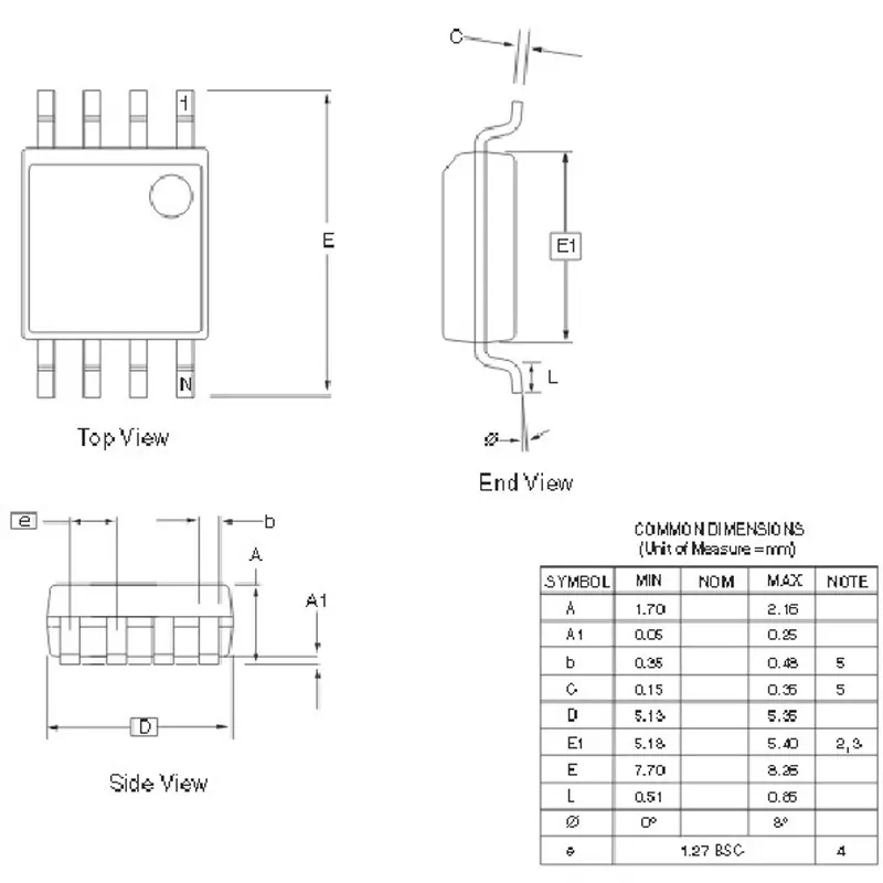 MICROCHIP IC Eeprom 2.7 to 5.5 V Voltage Rating 1000 kHz Clock Frequency, AT24C512W-10SU-2.7
