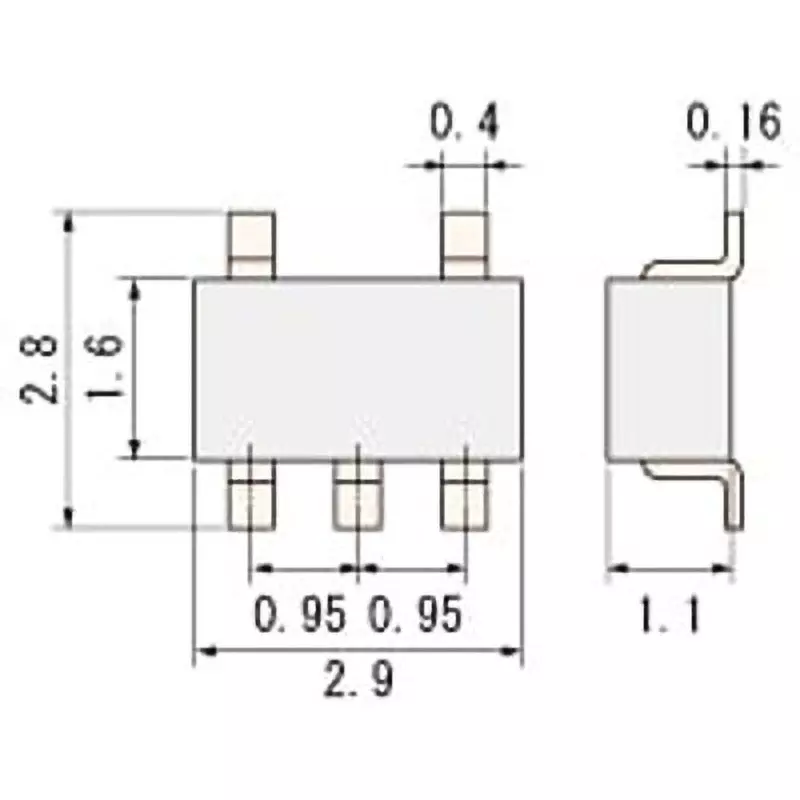 Toshiba Inverter IC 2 to 6 Voltage Rating High-speed CMOS inverter Function, TC7S04F