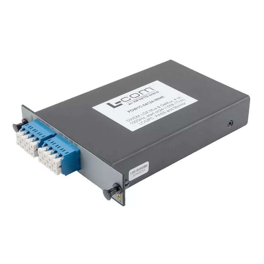L-COM MUX/DEMUX, 4CH, 1564.68NM, 0.3W, PDW1C-04124-NN46