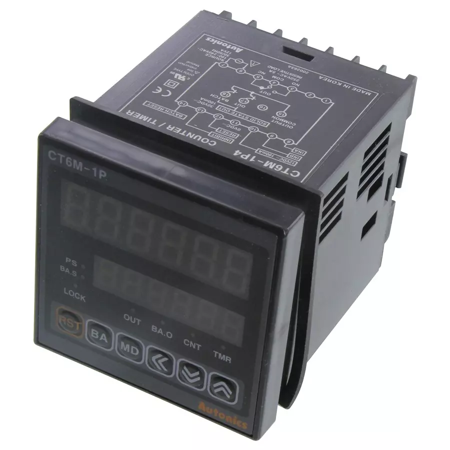 Autonics Digital Counter/Timer, 6-Digit, 100Vac To 240Vac, CT6