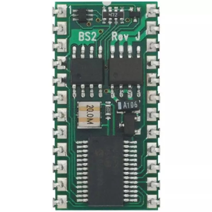 Parallax Inc BASIC Stamp 2 BASIC Stamp 2 Microcontroller 20MHz 2 kB EEPROM 24-Pin PDIP, BS2-IC