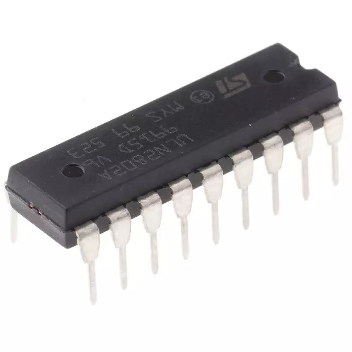 STMicroelectronics Octal NPN Darlington Transistor Through Hole Mounting 500 mA 50 V 18-Pin, ULN2802A (Pack of 20 Pcs)