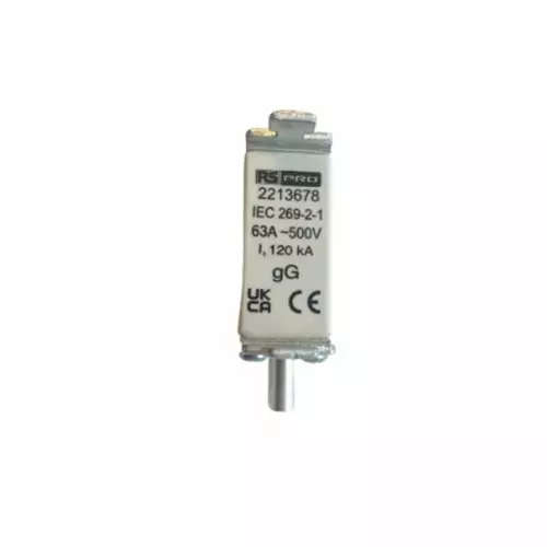 RS PRO Tag Fuse 63A, 415 V AC, Model No 2213678
