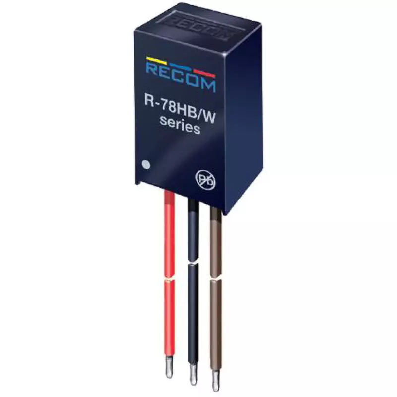 RECOM Switching Regulator 9 to 72(DC) Input Voltage Range 500 mA Output Current 5(DC) Output Voltage, R-78HB5.0-0.5/W