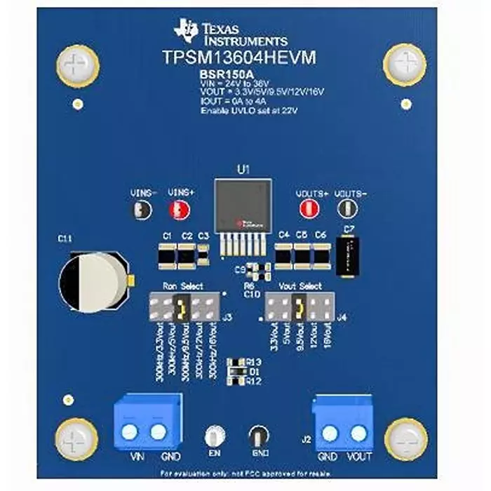 TEXAS INSTRUMENTS Voltage Regulator 5 to 36 V Input Voltage, TPSM13604HEVM