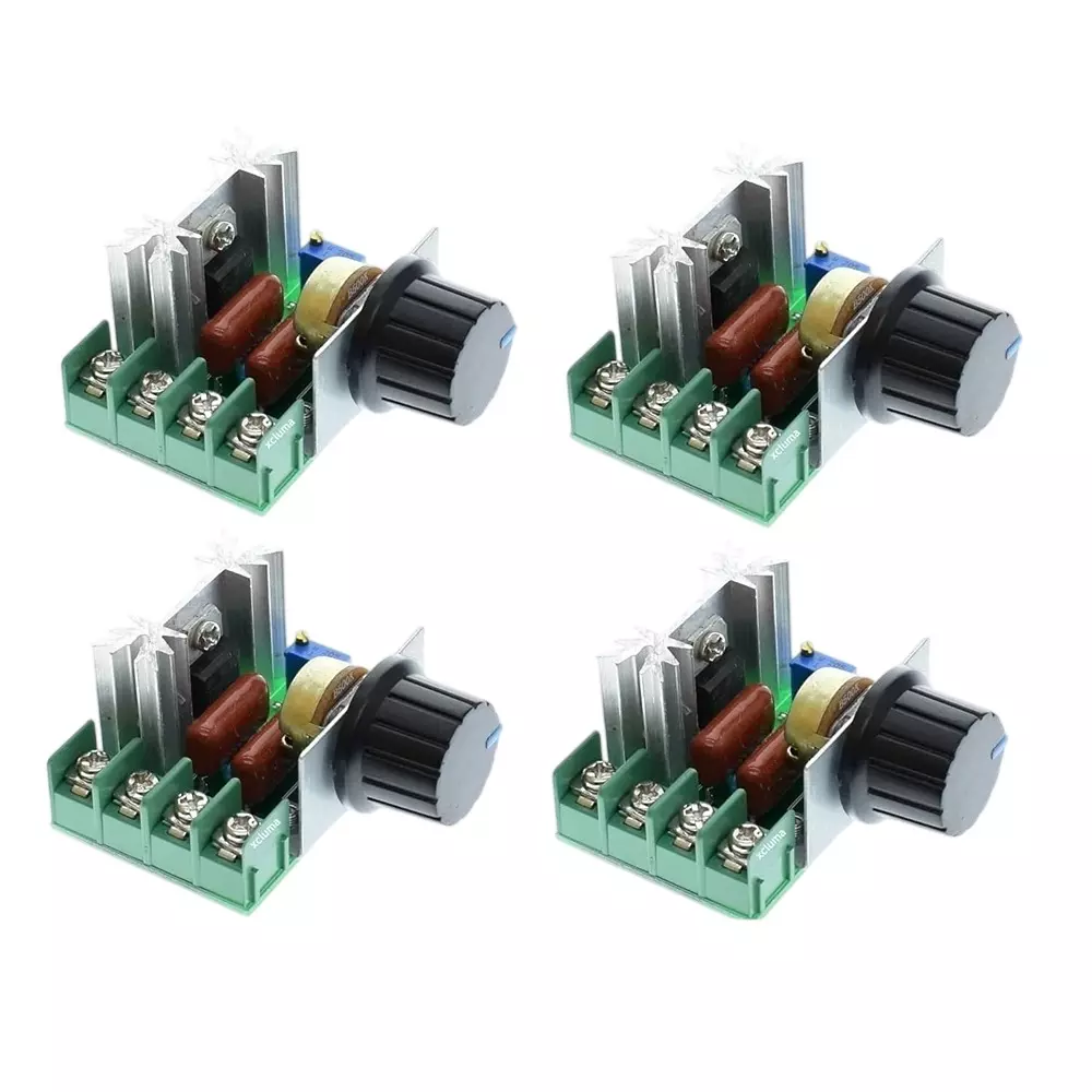 Invento SCR Triac Electric Voltage Regulator 90-220 V AC Input Voltage 2000 W Power 4.8x5.5x2.7 cm, ISC 204-N2 (Pack of 4 Pcs)