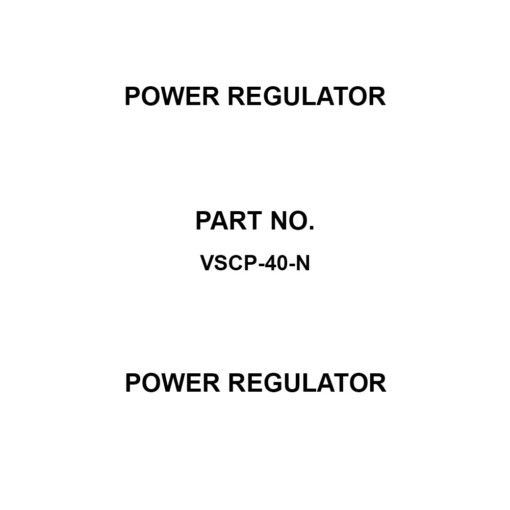 Tokyo Rikousha Power Regulator 40 Amp Rated Current Single-Phase, VSCP-40-N