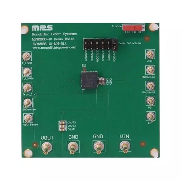 MPS Voltage Regulator 4 to 16 V Input Voltage, EVM3683-10-MN-01A