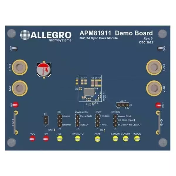 ALLEGRO MICROSYSTEMS Voltage Regulator 3.5 to 36 V Input Voltage, APEK81911-KNB-01-MH