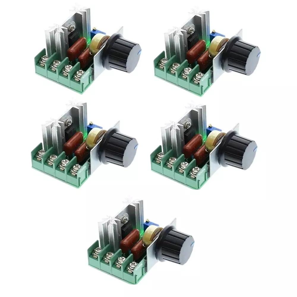 Invento SCR Triac Electric Voltage Regulator 90-220 V AC Input Voltage 2000 W Power 4.8x5.5x2.7 cm, ISC 204-N3 (Pack of 5 Pcs)