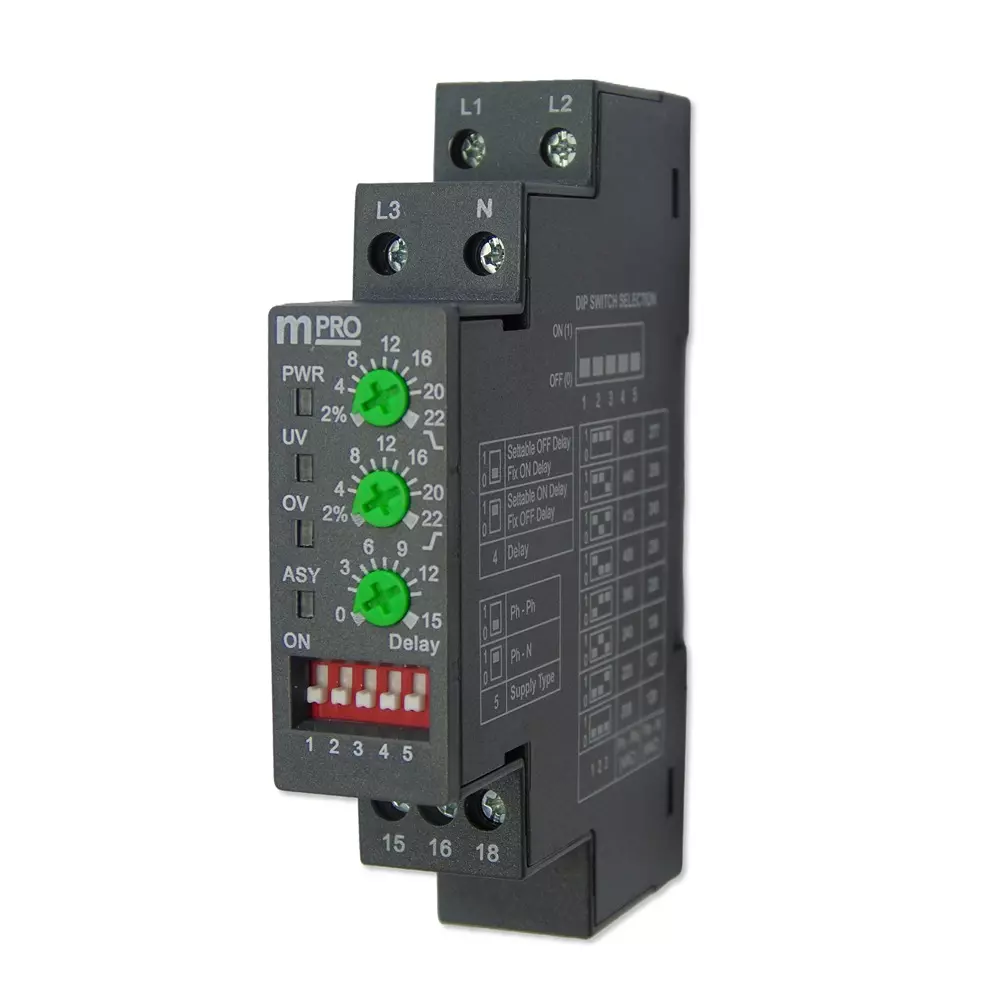 MULTICOMP PRO Voltage Monitor SPDT Configuration 5 Amp Current Screw Terminals, MP008397