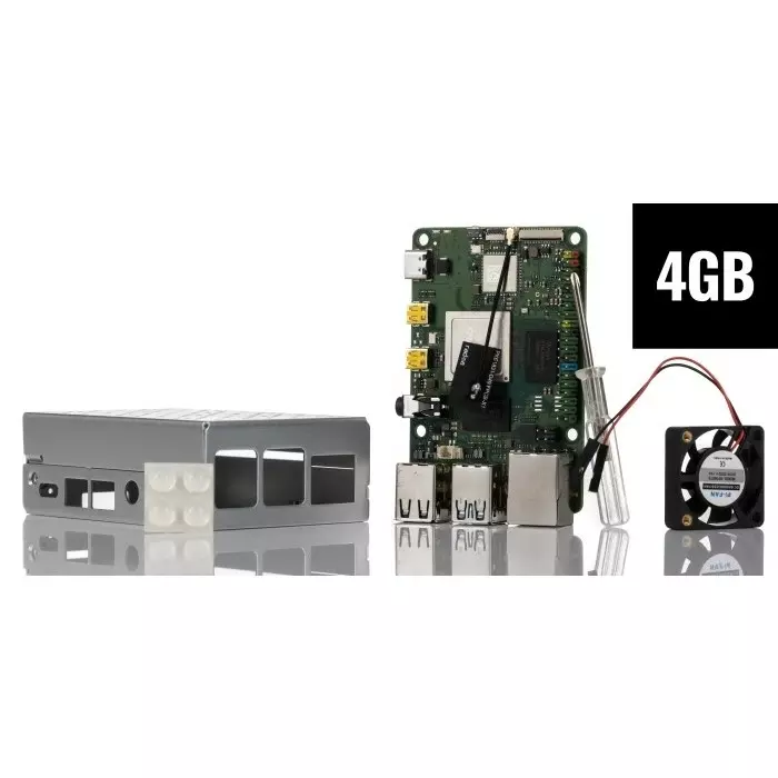 Okdo ROCK 4 Model C+ Single Board Computer Starter Kit, ROCK4C+ Starter Kit