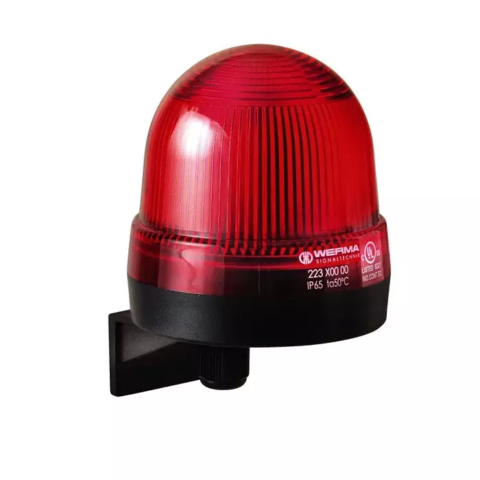 Werma Beacon 223 Series Red Continuous lighting 12-230 V Wall Mount Filament Bulb, 223.100.00
