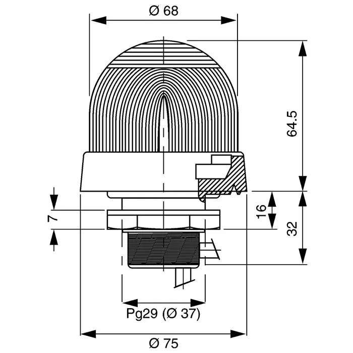 80130075-werma-werma-em-801-series-yellow-steady-beacon-24-v-acdc-panel-mount-led-bulb-ip65-382-7482-rs