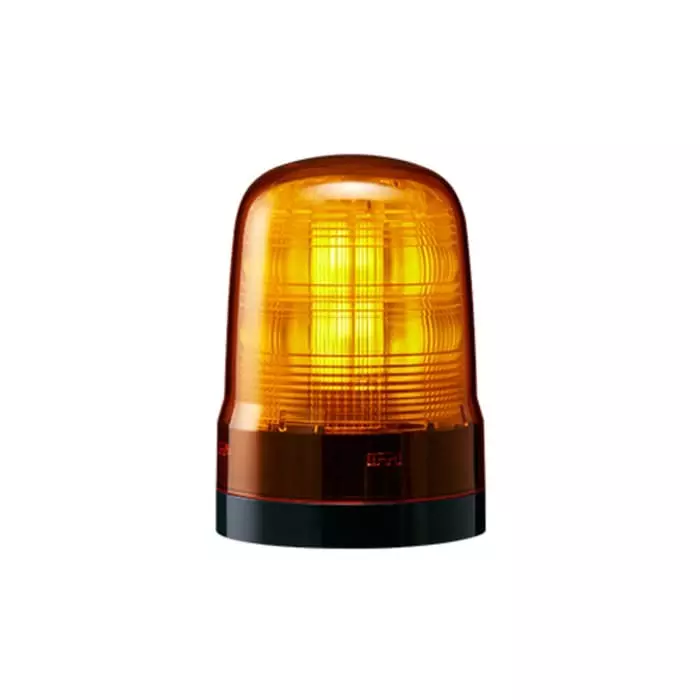 Patlite SF Series Amber Multiple Effect Beacon 12-24 VDC Base Mount LED Bulb IP66, SF10-M1KTN-Y