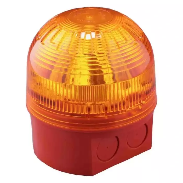 Klaxon PSB Series Amber Flashing Beacon, 10 - 60 V DC, Base Mount, Xenon Bulb, IP65, PSB-0040