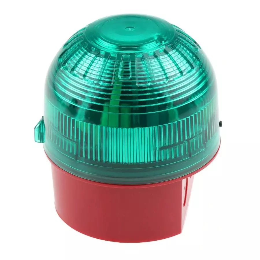 Klaxon Green Beacon, 10 - 60 V DC, Base Mount, Xenon Bulb, IP65, PSB-0108