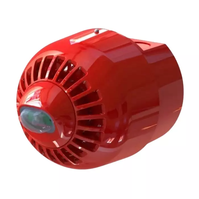 Klaxon Sonos Pulse Series Red Sounder Beacon, 17 - 60 V, IP21C, IP33C, Ceiling Mount, Wall Mount, 97dB at 1 Metre, ESF-5004