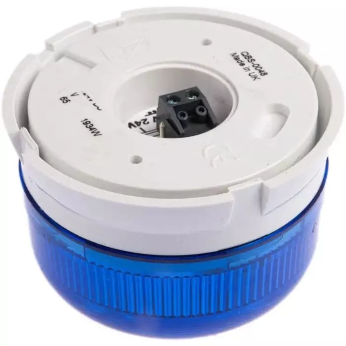 Klaxon Flashguard QBS Series Blue Flashing Beacon, 12 V DC, 24 V DC, Surface Mount, Xenon Bulb, QBS-0048