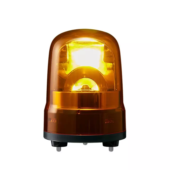Patlite 100 mm Rotating Beacon Terminal Type 110-220 V AC, Yellow, SKH-M2T-Y