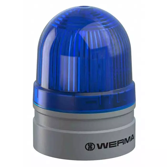 Werma Beacon EvoSIGNAL Mini Series Blue 12 V Base Mount LED Bulb, 260.510.74