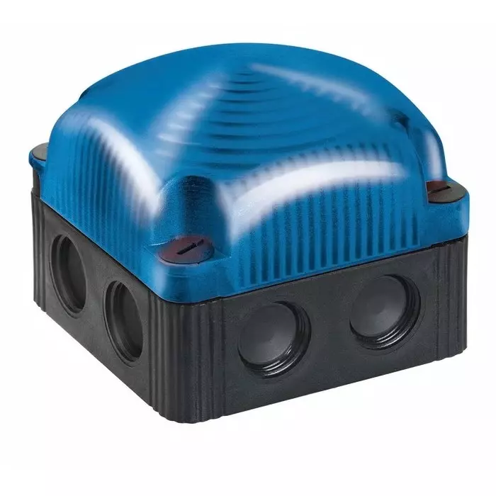 Werma Beacon 853 Series Blue Continuous lighting 12 V Base Mount/ Wall Mount LED Bulb, 853.500.54