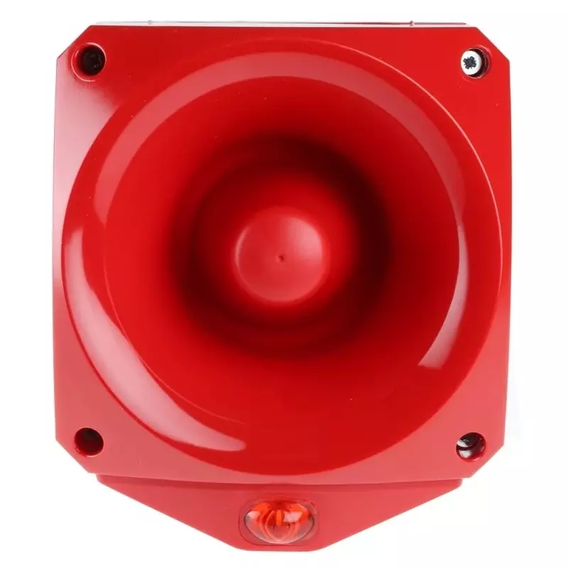 Klaxon Nexus Pulse Series Red Sounder Beacon, 17 - 60 V DC, IP66, Base Mount, 110dB at 1 Metre, END-6002