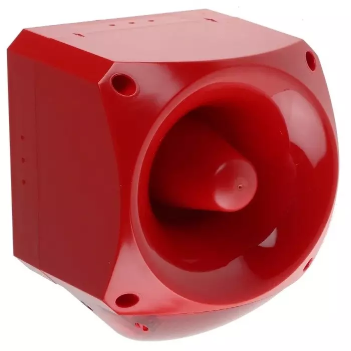 Klaxon Nexus Series Red Sounder Beacon, 110 V AC, 230 V AC, Wall Mount, 120dB at 1 Metre, PNC-0009