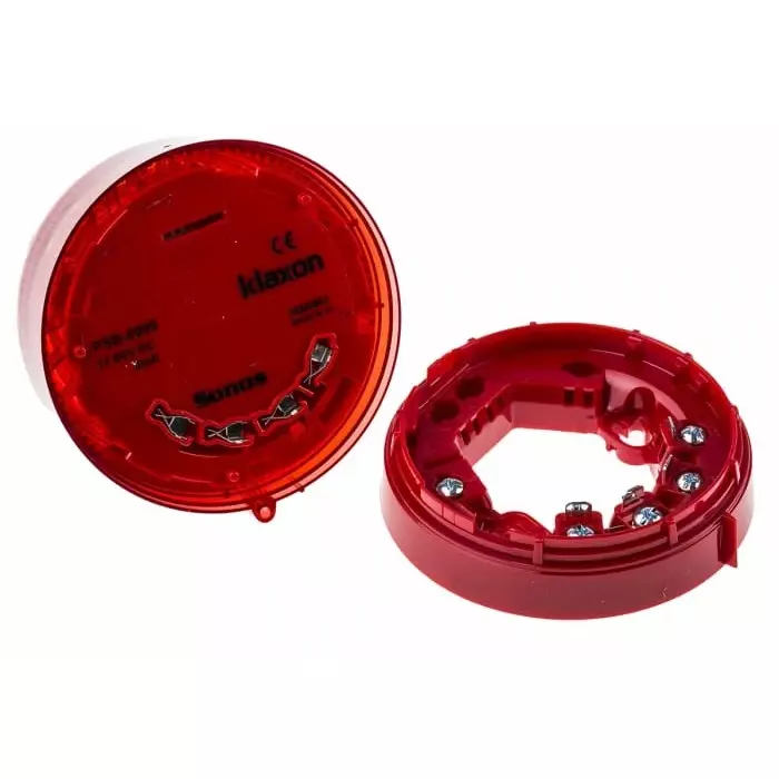 Klaxon Sonos Series Red Flashing Beacon, 17 - 60 V DC, Surface Mount, LED Bulb, PSB-0009