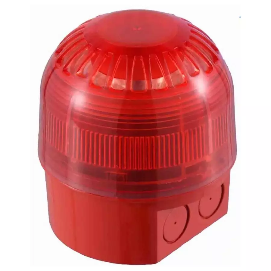 Klaxon Red Sounder Beacon, 17 - 60 V DC, IP65, 106dB at 1 Metre, PSC-0042