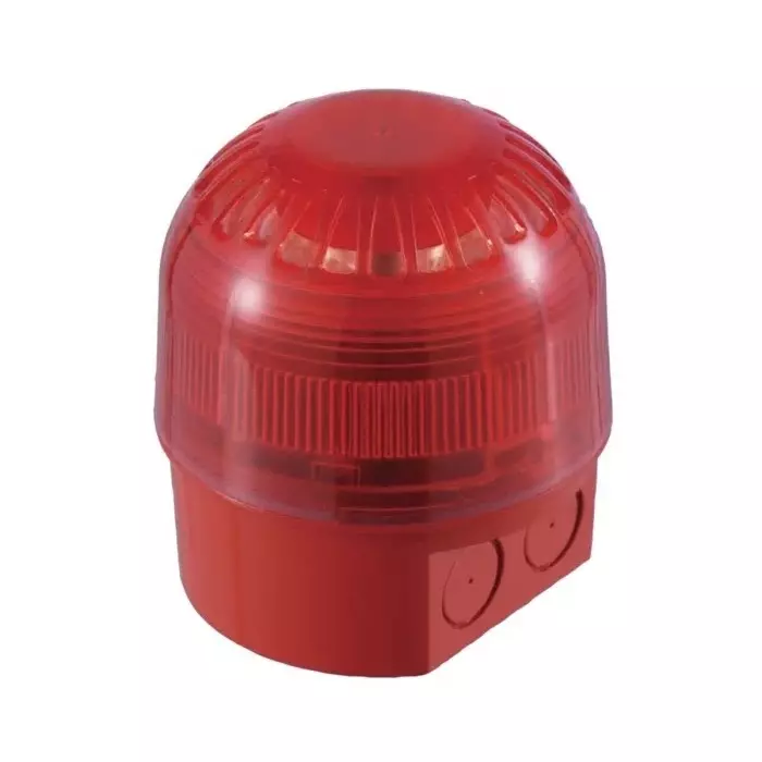 Klaxon Red Sounder Beacon, 17 - 60 V DC, IP65, 106dB at 1 Metre, PSC-0029
