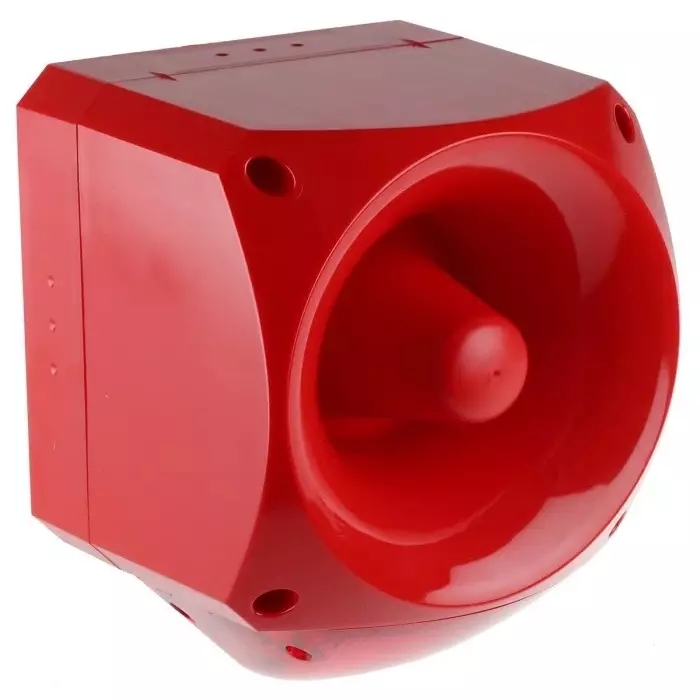 Klaxon PNC Series Red Sounder Beacon, 10 - 60 V DC, IP66, Side Mount, 116dB at 1 Metre, PNC-0029