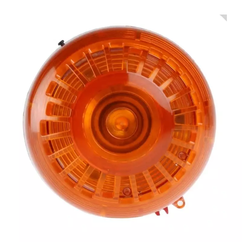 Klaxon PSS Series Amber Sounder Beacon, 110 - 230 V AC, IP65, Base Mount, 102dB at 1 Metre, PSS-0096