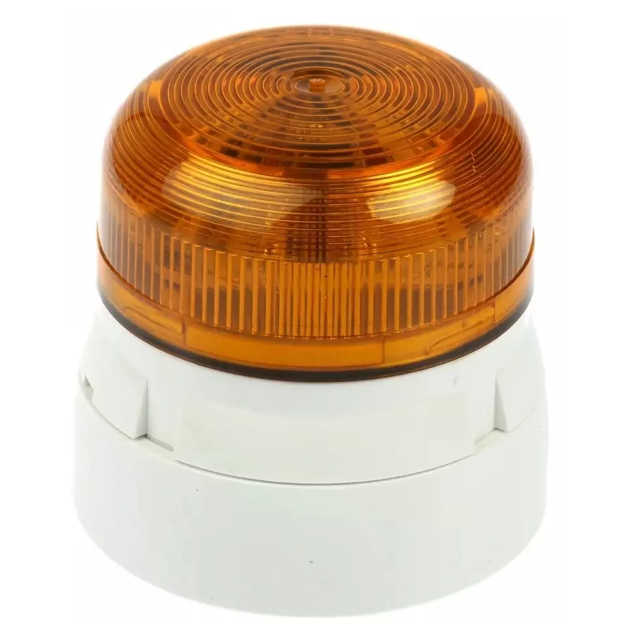 Klaxon Flashguard QBS Series Amber Flashing Beacon, 11 - 35 V DC, Surface Mount, LED Bulb, QBS-0063