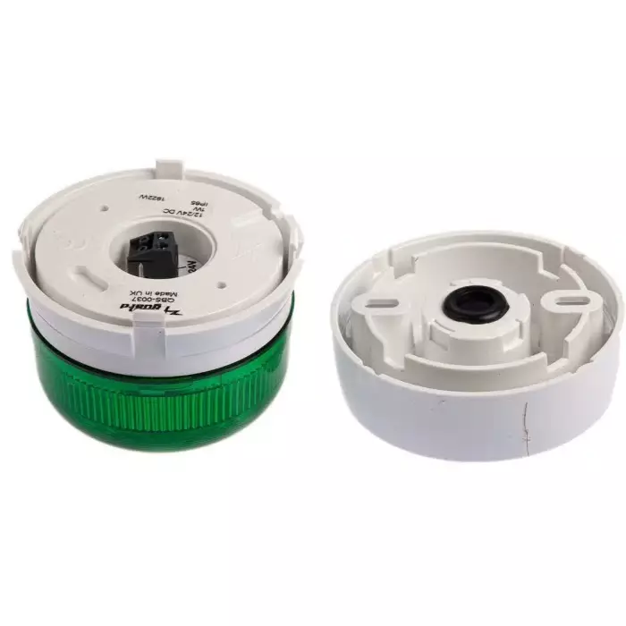 Klaxon Flashguard QBS Series Green Flashing Beacon, 12 V DC, 24 V DC, Surface Mount, Xenon Bulb, QBS-0037