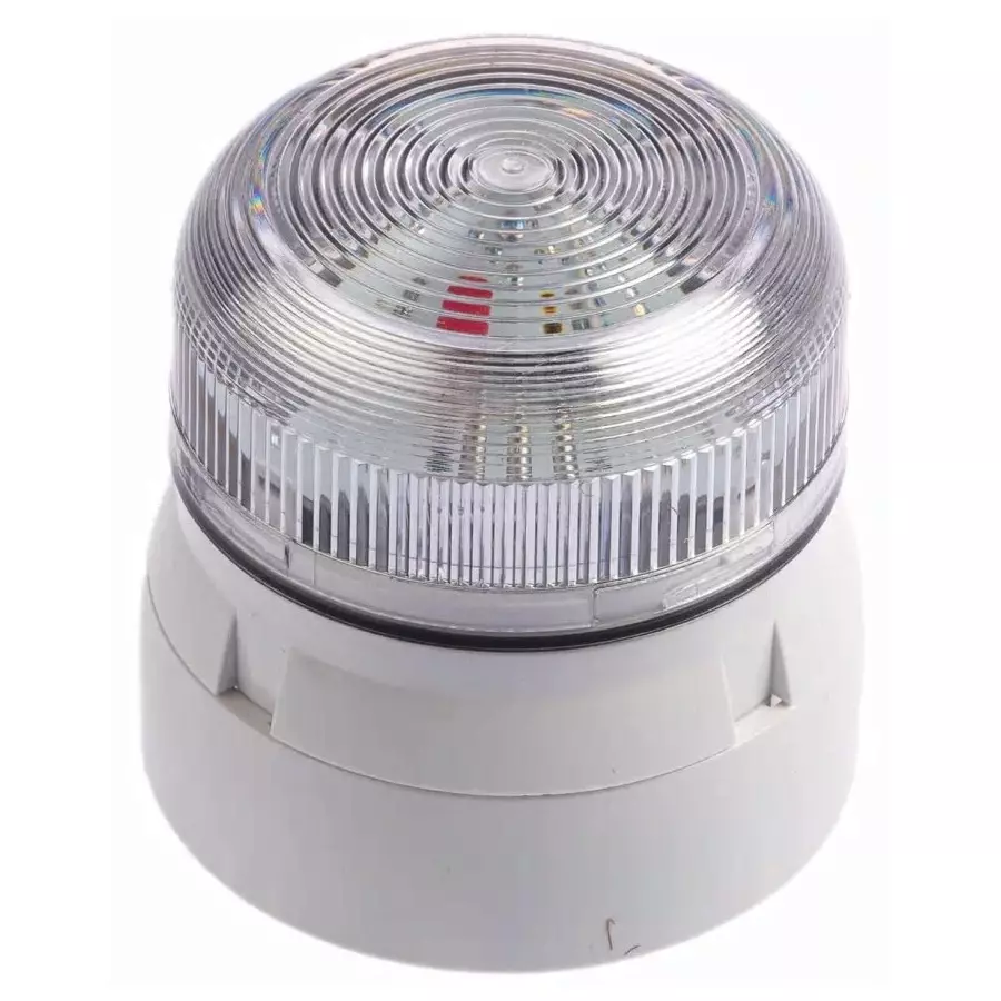 Klaxon Flashguard QBS Series Clear Flashing Beacon, 12 V DC, 24 V DC, Surface Mount, Xenon Bulb, QBS-0055