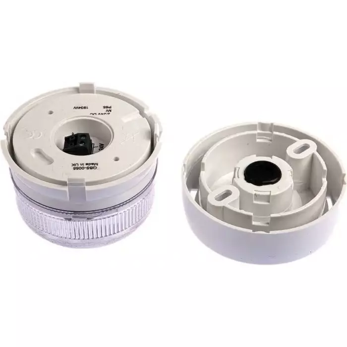 Klaxon Flashguard QBS Series Clear Flashing Beacon, 12 V DC, 24 V DC, Surface Mount, Xenon Bulb, QBS-0055